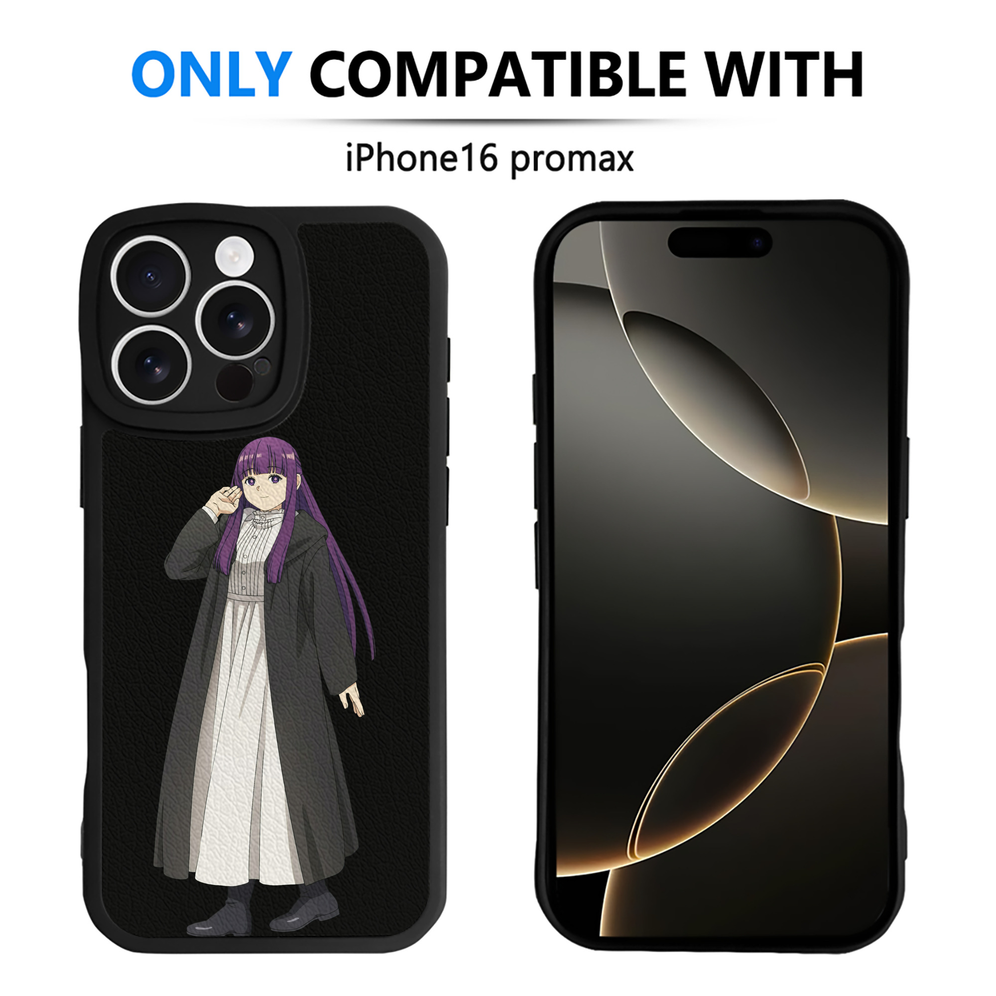 （画像用） 葬送のフリーレン Frieren 【iPhone 16シリーズ対応】シリコンスマホケース（レザー調） 材質：シリコン
